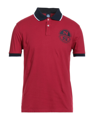 Shop North Sails Man Polo Shirt Brick Red Size S Cotton, Elastane