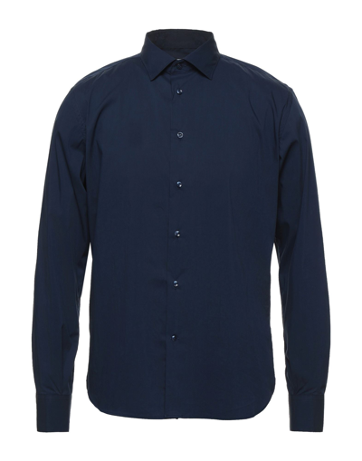 Shop Fradi Man Shirt Blue Size 17 ½ Cotton, Polyamide, Elastane