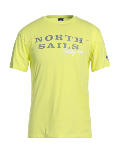Shop North Sails Man T-shirt Light Yellow Size S Cotton