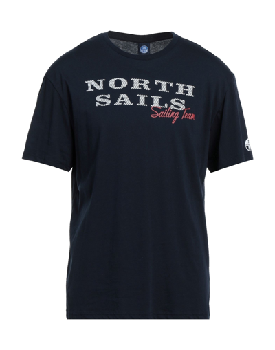 Shop North Sails Man T-shirt Midnight Blue Size Xxl Cotton