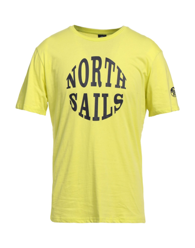 Shop North Sails Man T-shirt Yellow Size Xxl Cotton