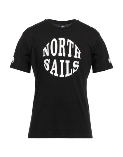 Shop North Sails Man T-shirt Black Size Xxl Cotton