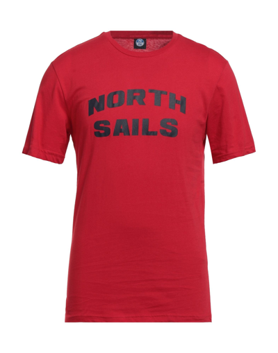 Shop North Sails Man T-shirt Red Size Xl Cotton