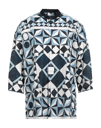 Shop Dolce & Gabbana Man Shirt Midnight Blue Size 16 Linen