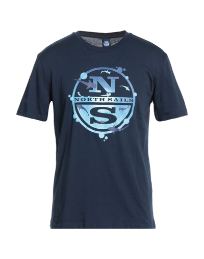 Shop North Sails Man T-shirt Midnight Blue Size L Cotton