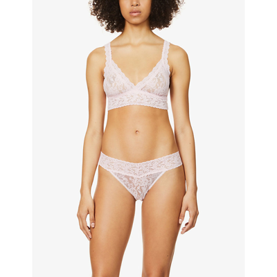 Hanky Panky Hp Sig Lace Orig Thong In Bliss Pink