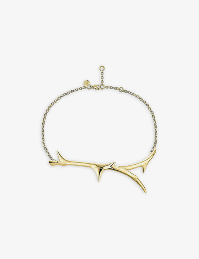 Shop Shaun Leane Women's Yellow Gold Vermeil Rose Thorn Yellow Gold-plated Vermeil Sterling-silver Bracel