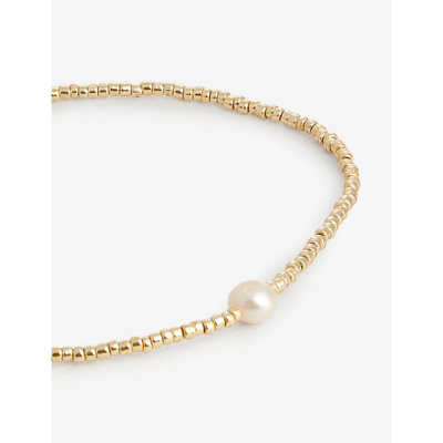 Shop Anni Lu Womens Gold Pearly 18ct Gold-plated Brass Bracelet