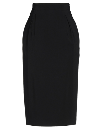Shop Versace Woman Midi Skirt Black Size 2 Viscose, Silk, Elastane