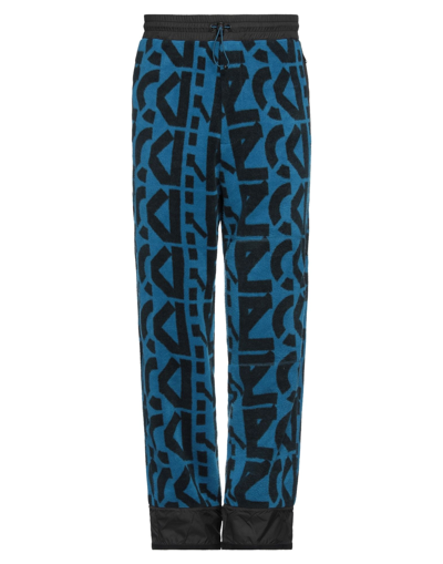 Shop Kenzo Man Pants Blue Size L Polyester, Polyamide, Elastane