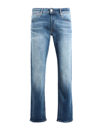 Shop Jack & Jones Man Jeans Blue Size 33w-32l Cotton, Organic Cotton, Recycled Cotton, Elastane