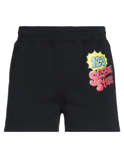 Shop Moschino Woman Shorts & Bermuda Shorts Black Size 6 Cotton