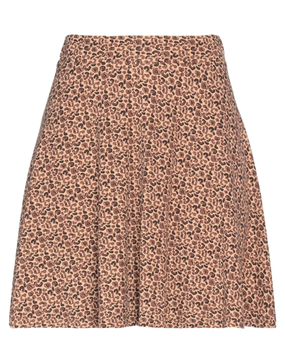 Shop Na-kd Woman Mini Skirt Beige Size S Ecovero Viscose, Polyamide, Elastane