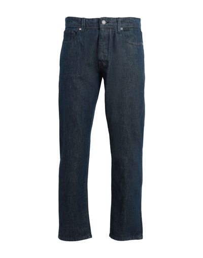Shop Selected Homme Man Denim Pants Blue Size 34w-34l Organic Cotton