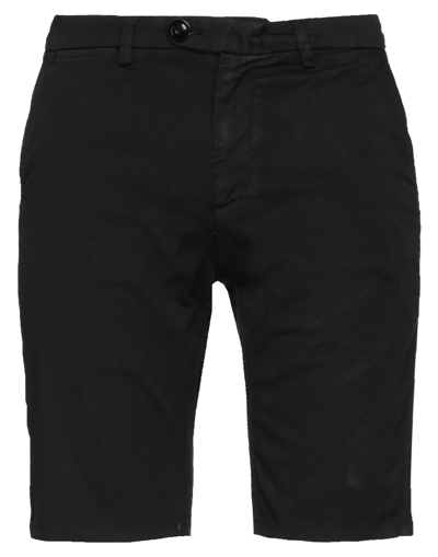 Shop Frankie Morello Man Shorts & Bermuda Shorts Black Size 30 Cotton, Elastane