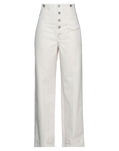 Shop Isabel Marant Woman Jeans Beige Size 10 Cotton