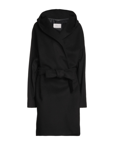 Shop Annie P . Woman Coat Black Size 12 Virgin Wool, Polyamide, Cashmere