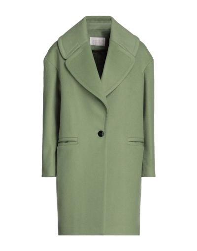 Shop Annie P . Woman Coat Green Size 8 Virgin Wool, Polyamide, Cashmere