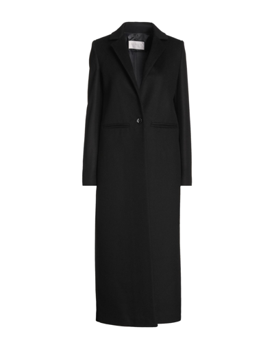 Shop Annie P . Woman Coat Black Size 8 Virgin Wool, Polyamide, Cashmere