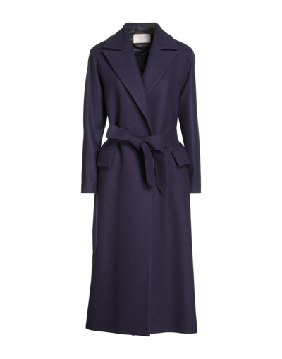 Shop Annie P . Woman Coat Purple Size 8 Virgin Wool, Polyamide, Cashmere