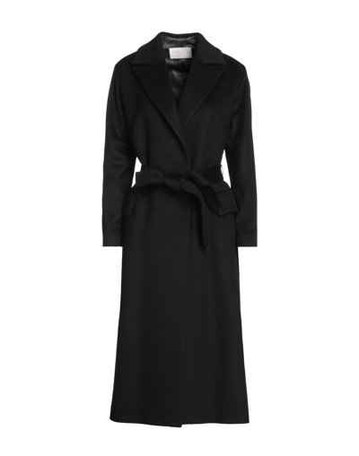 Shop Annie P . Woman Coat Black Size 10 Virgin Wool, Polyamide, Cashmere