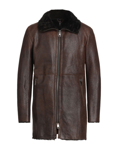 Shop Dacute Coats In Dark Brown