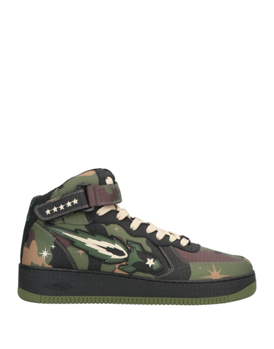 Shop Enterprise Japan Man Sneakers Military Green Size 9 Textile Fibers