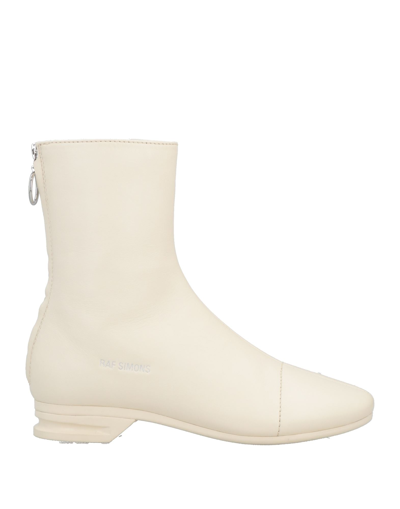 Shop Raf Simons Ankle Boots In Ivory