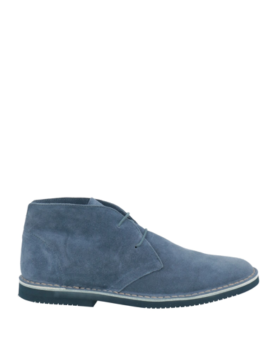 Shop Lerews Man Ankle Boots Slate Blue Size 7 Soft Leather
