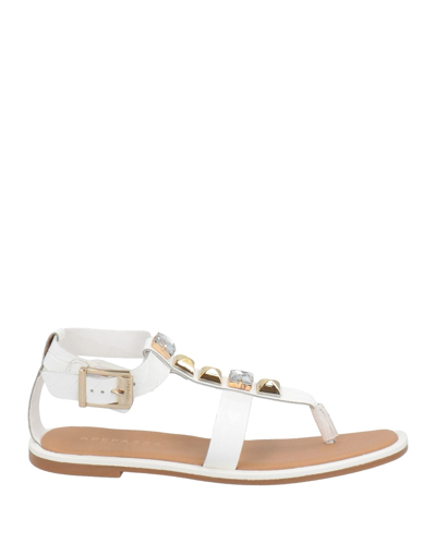 Shop Apepazza Woman Thong Sandal White Size 8 Soft Leather