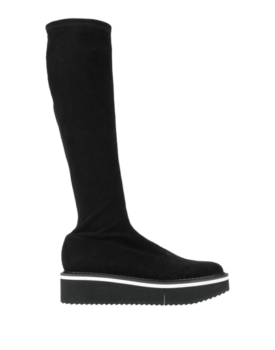 Shop Clergerie Woman Knee Boots Black Size 6.5 Textile Fibers