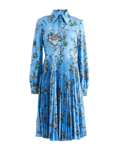 Shop Erdem Woman Midi Dress Blue Size 10 Polyester