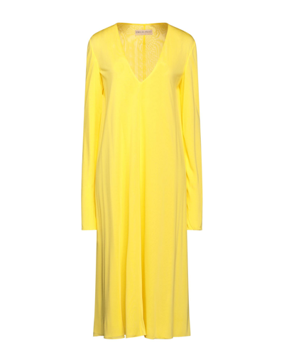 Shop Emilio Pucci Pucci Woman Midi Dress Yellow Size 8 Viscose