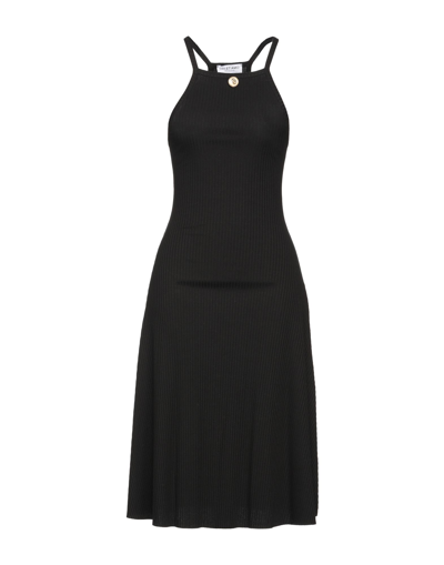 Shop Odi Et Amo Woman Midi Dress Black Size L Cotton