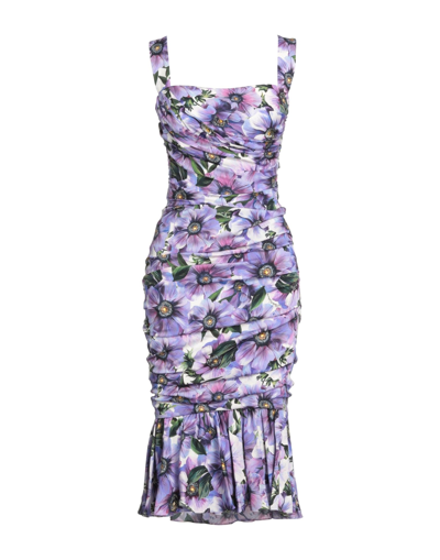 Dolce & Gabbana Midi Dresses In Purple