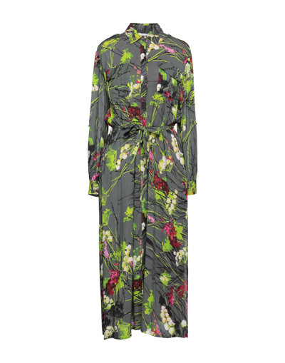 Shop Anna Molinari Blumarine Woman Maxi Dress Lead Size 6 Viscose In Grey
