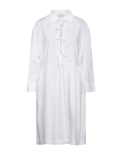 Shop Bohelle Woman Midi Dress White Size 6 Cotton