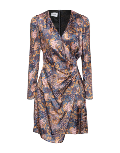 Shop Dondup Woman Mini Dress Midnight Blue Size 6 Viscose