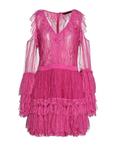 Shop Amen Couture Woman Short Dress Fuchsia Size 8 Polyamide In Pink