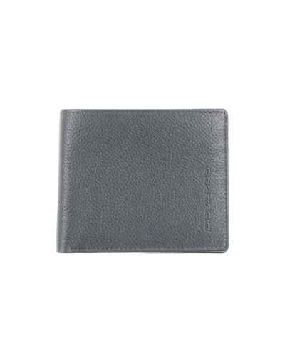 Shop Piquadro Man Wallet Grey Size - Bovine Leather