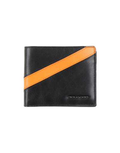 Shop Piquadro Man Wallet Black Size - Bovine Leather