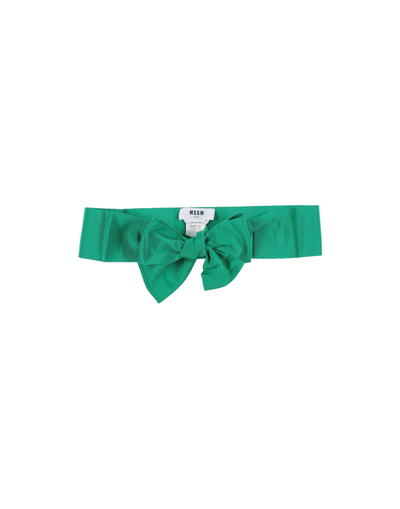 Shop Msgm Belts In Green