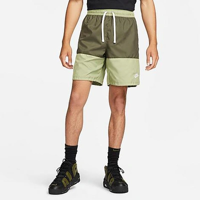 Shop Nike Men's Sportswear Sport Essentials Lined Flow Shorts In Alligator/cargo Khaki/white