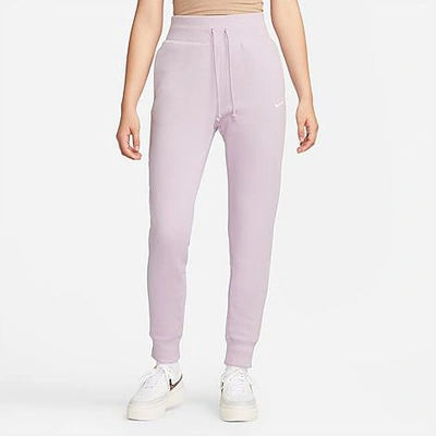 Shop Nike Women's Sportswear Phoenix Fleece High-waisted Jogger Sweatpants In Doll/sail