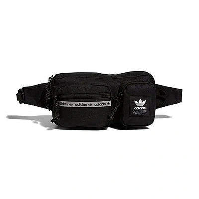 Shop Adidas Originals Rectangle Crossbody Bag In Black/white