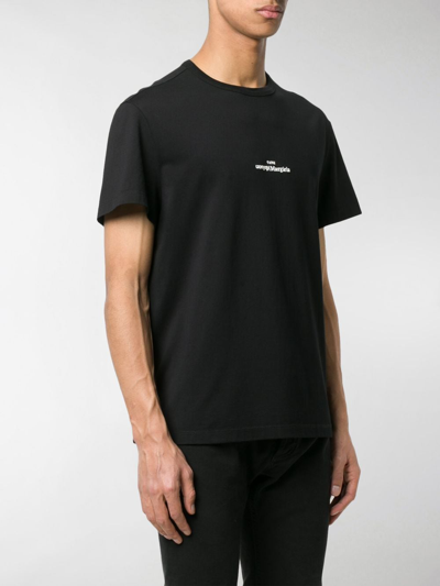 Shop Maison Margiela T-shirt Logo Clothing In Black