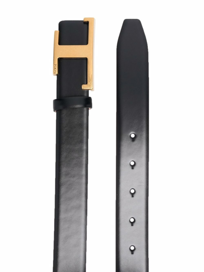 Tod's Timeless T Reversible Leather Belt In Black
