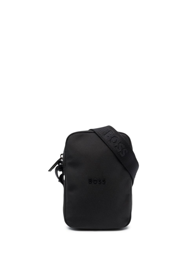 Hugo Boss Logo Plaque Messenger Bag In Black | ModeSens