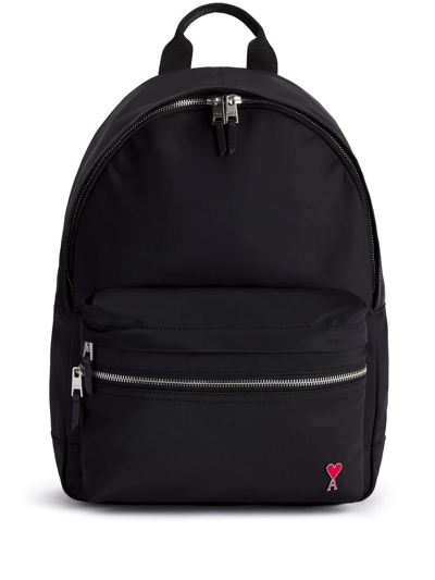 Shop Ami Alexandre Mattiussi Ami De Coeur Zip-fastening Backpack In 1