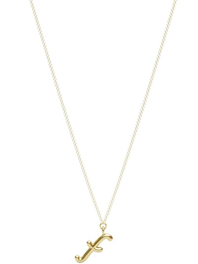 Shop The Alkemistry 18kt Yellow Gold Love Letter F Necklace
